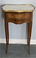 Small Marble Top One Drawer Stand