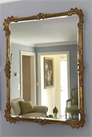 French Influenced Gold Painted Beveled Edge Mirror