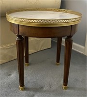 Marble Top Side Table with French Influence