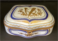 Signed Limoges Porcelain Jewelry Box