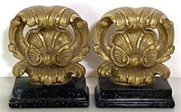 Pair of Gold Shell Borghese Bookends