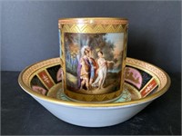 Royal Vienna Ullysses Achilles Cup and Saucer
