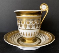 Old Paris Porcelain Cup and Saucer