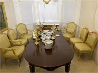 Six Louis XVI Style Dining Chairs Snakeskin