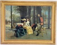 Napoleonic  Style Large Oil Painting