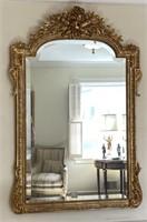 Louis XVI Style Mirror With Beveled Glass