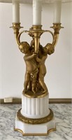 Marble and Gilt Bronze Figural Table Lamp