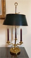 Fine Three Light Brass Bouillotte Lamp
