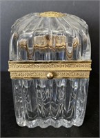 Small Pressed Glass French Casket Box