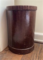 Vintage Leather Waste Basket