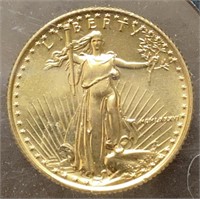 1986 1/4 Oz Ten Dollar Liberty Gold Coin