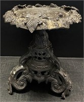 CAST IRON ORNATE COMPOTE CANDLE STICK