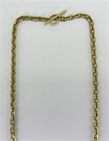 22k Yellow Gold Pocket Watch Fob Chain