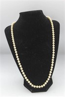 Faux Pearl Necklace with Sterling Clasp