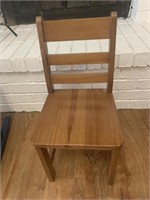 Kids Small Tan Wooden Chair