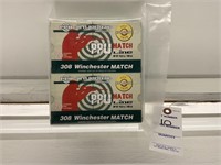4 Boxes of PPU 308-Winchester Match Cartridges