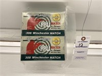 4 Boxes PPU 308-Winchester Match Cartridges