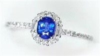 0.7ct Natural Sapphire Ring in 18k Yellow Gold