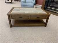 Liberty Cocktail table w/ Tile Top & Drawers