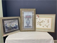 Art, Floral Themed, Quantity of 3