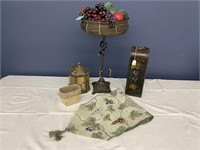 Grape Items, Table runner, Wine box, Faux Grapes