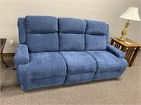 Best Home Furnishings Reclining Sofa- Blue