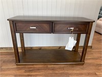 Liberty Sofa Table, Warm Brown Finish