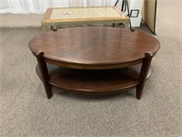 Oval Cocktail Table w/ Rich Cherry Finish