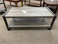 Coaster Cocktail Table, Washed Gray & Metal
