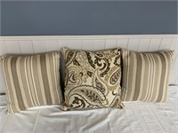Assorted Throw Pillows (3) Earth Tones