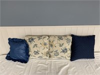 Assorted Throw Pillows (4) Blue Tones