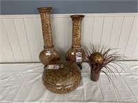 Candle Holders, Round Container w/ Lid Cheetah