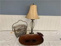 Lamp, Magazine Rack Large Oval Platter