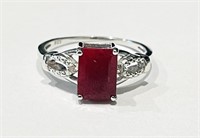 DARLING 2CT RED RUBY GEMSTONE SOLITAIRE RING