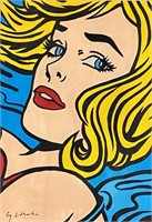 ROY LICHTENSTEIN OIL ON PAPER POP ART V$82,000