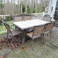 PICNIC TABLE WITH 6 CHAIRS
