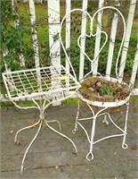 CAST IRON ICE CREAME CHAIR & TABLE