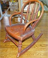 CHILDS ROCKER SIGNED & DATED AUGUST 28 1942
