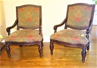 PAIR OF UPHOLSTERED CHAIRS