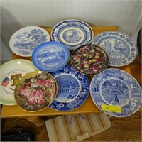 NIC GROUP OF BLUE & WHITE & SOME FLOWERS PLATES9P