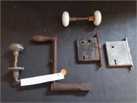 Antique Door Hardware & Cast Iron Crank Handle