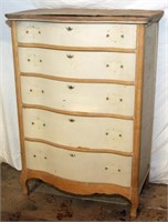 high chest of drawers, serpentine front