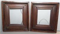 Pair of antique shadow frames - 8"x10" opening