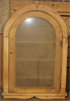 Arched top built in curio display cabinet,
