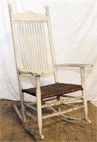 porch rocker with woven seat