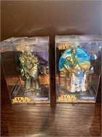 Hand crafted Star Wars ornaments ( glass) holiday