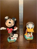 Mickey and Donald bobble heads