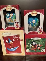 Mickey (4) Holiday Ornaments (1) with Donald Duck