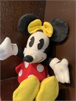 Minnie vintage stuffed (felt) with ears 21 inches