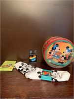 Disney Tin of keepsakes with Mickey socks